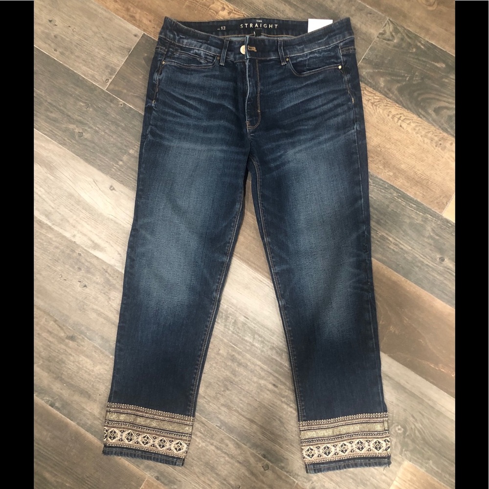 White House black market embellished jeans size 12